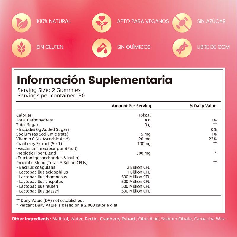 VIVONU Gomitas Probióticas de Arándano