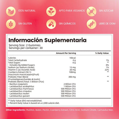 VIVONU Gomitas Probióticas de Arándano