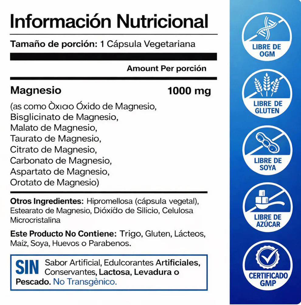 Complejo de Magnesio  Más Energía, Mejor Sueño y Músculos Relajados