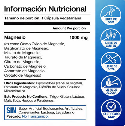 Complejo de Magnesio  Más Energía, Mejor Sueño y Músculos Relajados