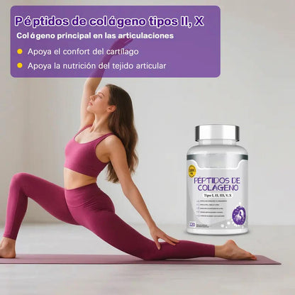 Péptidos De Colágeno Swiyie, 5 Tipos, 120 Cápsulas, 1800 Mg