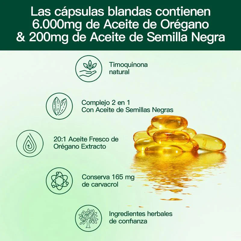 Aceite de Orégano Suplemento Antioxidante Natural